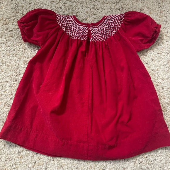 Carriage Boutique Smocked Christmas Dress 6mo - Picture 2 of 4